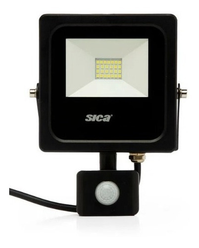Proyector Reflector C/ Sensor Led Sica 10w  900lm Luz Fría 