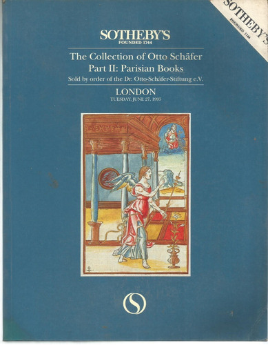 Catalogo Sotheby's The Collection Of Otto Schäfer Part Ii 