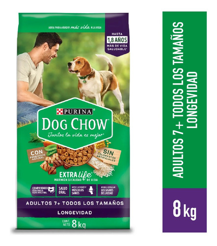 Dog Chow 8 Kg Adultos Longevidad