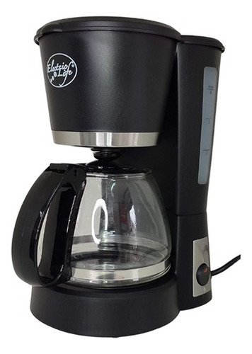 Cafetera Electric Life Md-210 0.6l 550w Color Negro