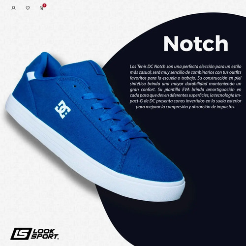Tenis Dc Shoes Hombre Azul Notch Tx Mx Adys100518431 | Envío gratis