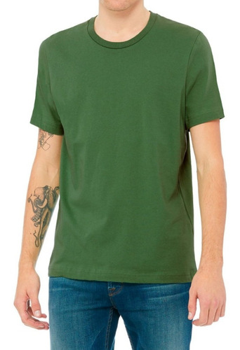 Remera Algodon Color Verde Fabrica