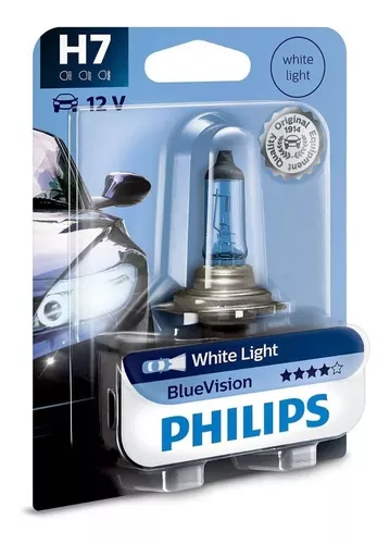 Lampara H7 Blue Vision Philips Efecto Xenon Luz Blanca