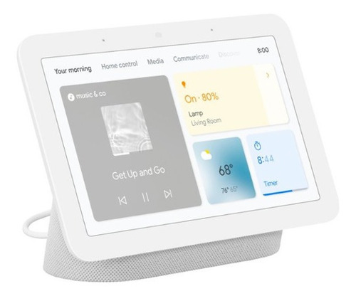 Imagen 3 de 6 de Google Nest Hub 2nd Gen con asistente virtual Google Assistant, pantalla integrada de 7" chalk 110V/220V