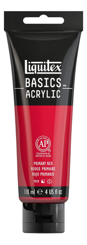 Pintura Acrilica Liquitex Basics, Tubo De 118 Ml Rojo