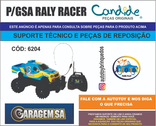 Gsa Raly Racer 6204 - Garagem Sa - Candide
