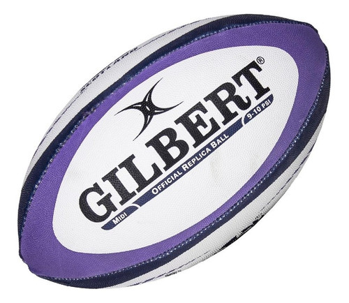 Pelota Rugby Midi Gilbert Oficial Colección Naciones Uar Color Violeta Azul