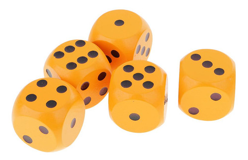 Paquete De 2-4 5 Unid/set Dados De Madera De 3cm D6 Dados