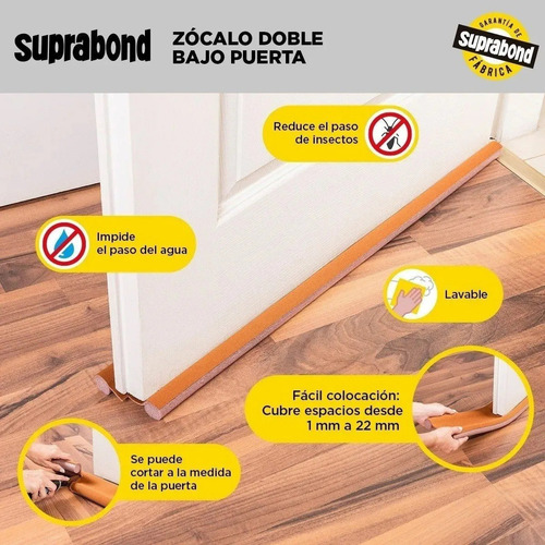 Zócalo Suprabond Doble Bajo Puerta 120cm Marron