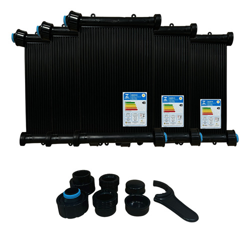 Kit Aquecimento Solar Piscina 28placas 4,00mt Ts Solar Rosca