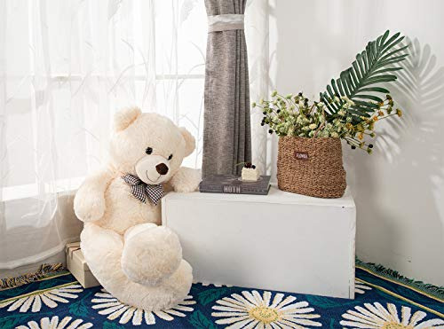 Oso De Peluche Afelpado 47 Pulgadas Relleno Algodon Blanco