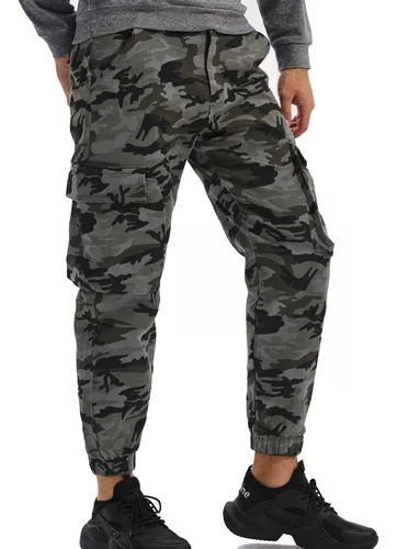 Pantalones Cargo Hombre Joggers Camuflaje Táctico Senderismo