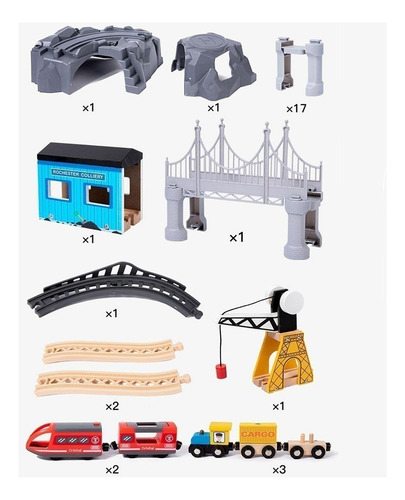 Juegos De Trenes Y Vías Juguete De Construcción De Madera