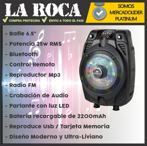 Imagen 4 de 10 de Parlante Bafle Bluetooth Karaoke Para Chicos Usb Bateria