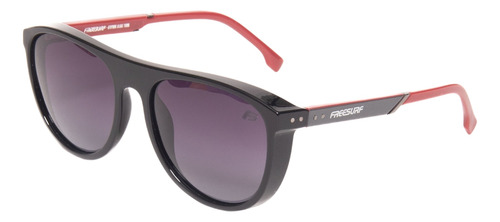 Óculos De Sol Polarizados Freesurf Sol Fs.1018.2 Tamanho Standard Desenho Lisa Armação Preto Y Lente Cinza