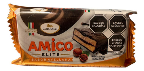 Pastelito De Avellana Cubierta Sabor Chocolate Amico 39g