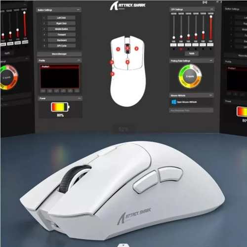 Para Mouse Para Jogos Attack Shark R1 De 18.000 Dpi,