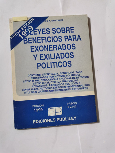 Leyes Sobre Beneficios Para Exonerados Politicos