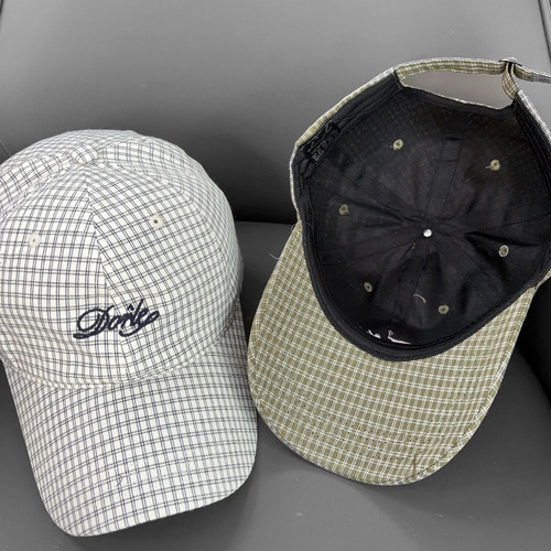 Gorra De Béisbol Unisex Verde A Cuadros Con Protección Solar