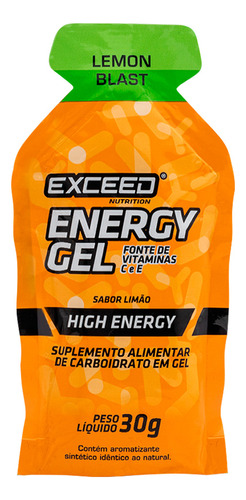 Exceed Energy Gel Unidade Advanced Nutrition Sabor Limão