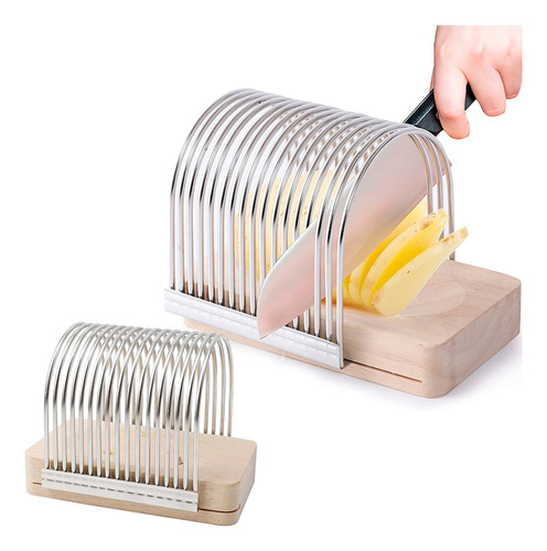 Cortador De Bambu Rebanador Papa Hasselback Con Tabla Picador