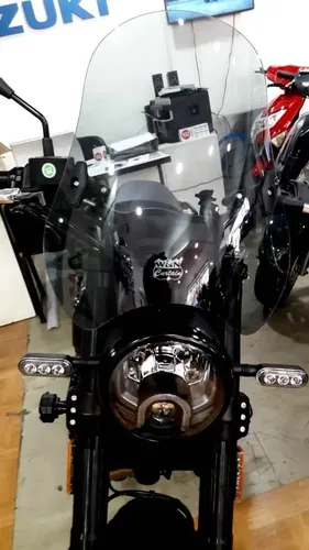 Parabrisas Largo Para Moto Benelli Leoncino 500 - Deflector De Viento Negro, Aleación De Aluminio Y PC, Fácil Instalación
