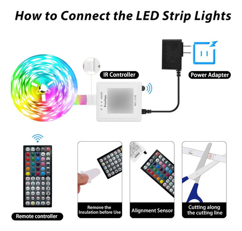 Luces Led Para Dormitorio De 100 Pies (1 Rollo De 100 Pies)