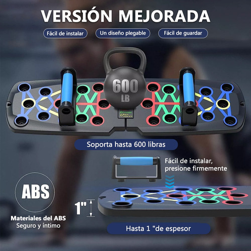 Soportes Lagartijas Tabla Push Up Board Barras Fitness Kit