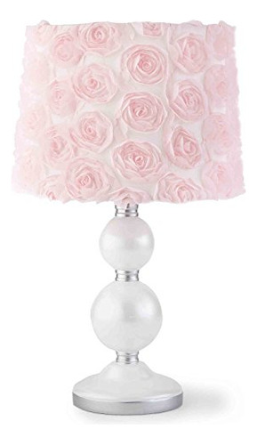 By - Elise Table Lamp - Spindle Base With Pink Rosette ...