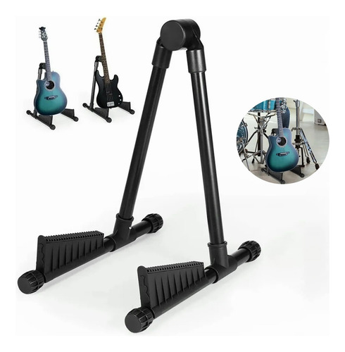 Base Soporte Guitarra O Bajo Soporte De Pared Para Guitarra Negro