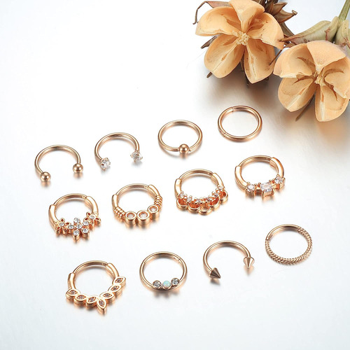 12pcs Aro De Clicker De Septum De 16g, Aro De Septum De...