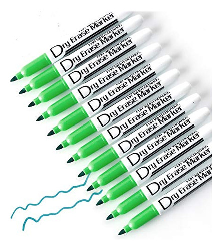 Green Dry Erase Markers Low Odor Fine Whiteboard Marker...