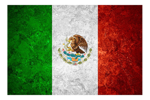 Painel Adesivo De Parede - Bandeira México - 1000png Cor Colorido