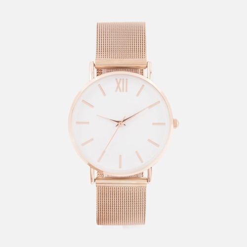 Reloj Oro Rosa Correa De Malla  Esfera Redonda (36 Mm) Bizou