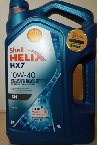 Imagen 3 de 7 de Shell Hx7 Helix 10w40 , 4 Litros, Con Doble Sello