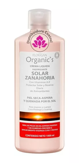 Crema Líquida Vigorizante Solar Zanahoria 1lt. Florigan