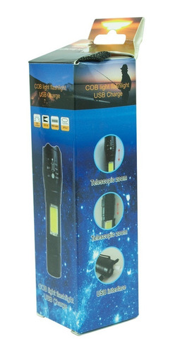 Linterna Tactica Led Recargable X Usb Con Zoom