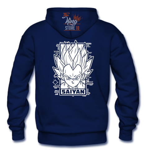 Poleron Con Cierre + Taza, Vegeta Saiyan, Dragon Ball, Anime, Manga, Xxl