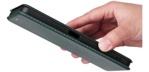 Funda Tipo Cartera De Poliuretano De Fibra De Carbono Para X