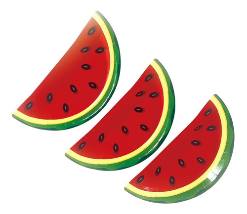 Imagen 1 de 1 de Platos Descartables Polipapel Sandia X 6 U - Lollipop