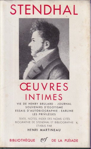 Oeuvres Intimes Stendhal 