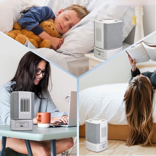 Lasko Sb101 Slumberbreeze Ventilador De Mesa Pequeño 2 En 1