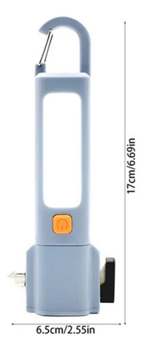 Linterna Tactica 4 En 1 Martillo Cortador 2 Led Ajustable Linterna Luz Blanco
