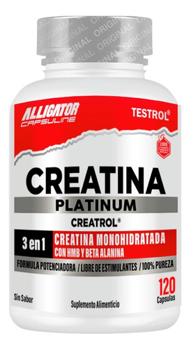 Creatina Platinum Creatrol Testrol 120 Cápsulas