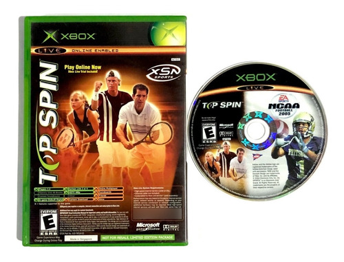 Top Spin + Ncaa Football 2005 - Juego Original Xbox Classic