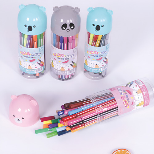 Canetinha 12 Cores Com Estojo Personalizado Bichinhos Fofos