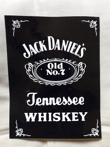 Adhesivo Jack Daniel's Tennessee Old N7 Whisky Calco 15x11,5