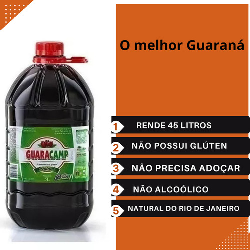 Xarope De Guaracamp De 5 Litros. Rendem 45 Litros De Guaraná