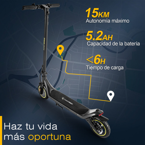 Honey Whale M1 Scooter Eléctrico Patin Plegable Motor 500w-max Velocidad Máxima 25km/h Autonomía 15km Honeywhale