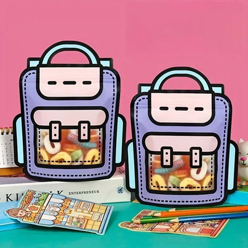 40 Bolsas De Embalaje De Regalos Con Forma De Mochila Escola